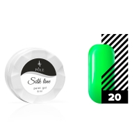 POLE, Гель-краска для тонких линий Silk line №20 неоновый зеленый, 6 мл
