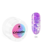 ADRICOCO, Гель для дизайна ногтей Cristallin №04 Лиловый кристалл (6 мл.)