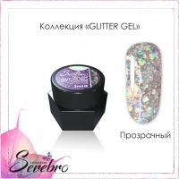 Serebro, Гель-лак Glitter-gel (прозрачный голографик), 5 мл