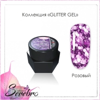 Serebro, Гель-лак Glitter-gel (розовый), 5 мл