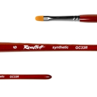 Roubloff, Кисть рыжая синтетика, овальная, ручка фигурная бордовая, 6 мм