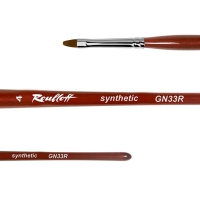 Roubloff, Кисть коричневая синтетика, овальная, ручка фигурная бордовая, 4 мм
