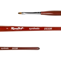Roubloff, Кисть синтетика имитация колонка, овальная-2, ручка фигурная бордовая