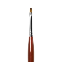 Roubloff, Кисть синтетика имитация колонка, овальная-2, ручка фигурная бордовая