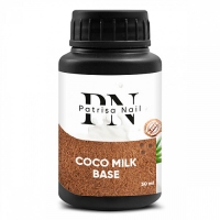 Patrisa Nail, База каучуковая Coco milk base для гель-лака, белая, полупрозрачная, 30 мл