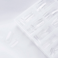 Patrisa Nail, Гелевые типсы для наращивания ногтей, прозрачные, форма квадрат, в коробке, 240 шт