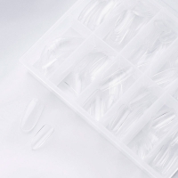 Patrisa Nail, Гелевые типсы для наращивания ногтей, прозрачные, форма овал, в коробке, 240 шт