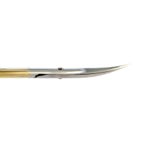 Metzger, Ножницы для кожи CS-1/8-HG (CVD) изогнутые, позолоченные