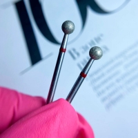 Кристалл, Алмазная фреза (шар), d5,0, L045, мягкая (Натуральный алмаз)