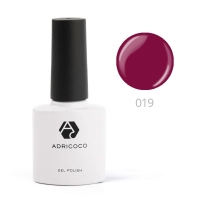 ADRICOCO, Цветной гель-лак  №019 пурпурный (8 мл.)