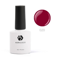 ADRICOCO, Цветной гель-лак  №020 рубиновый (8 мл.)