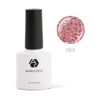 ADRICOCO, Цветной гель-лак №064 мерцающий розовый кварц (8 мл)