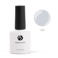 ADRICOCO, Цветной гель-лак  №180 классический серый (8 мл.)