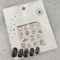 Кристалл Nails, Наклейка 5D стикер для дизайна ногтей SP 123