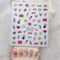 Кристалл Nails, Наклейка 5D стикер для дизайна ногтей TH 011