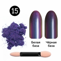 Кристалл Nails, Втирка для ногтей + аппликатор, Хамелеон №15 лиловый