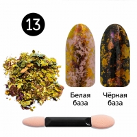 Кристалл Nails, Втирка для ногтей + аппликатор, Юки, №13 медный