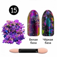 Кристалл Nails, Втирка для ногтей + аппликатор, Юки, №15 лесная ягода