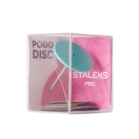 Staleks, Диск педикюрный пластиковый PODODISC EXPERT L в комплекте со сменным файлом 180 грит 5 шт (25 мм)