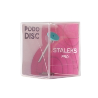 Staleks, Диск педикюрный пластиковый PODODISC EXPERT ХS в комплекте со сменным файлом 180 грит 5 шт (10 мм)