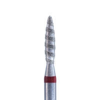 Кристалл Nails, Алмазная фреза 104.263.514.021 (Торнадо), d2,1мм, мягкий, Пламя закругленное
