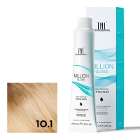 TNL, Крем-краска для волос Million Gloss оттенок 10.1 Платиновый блонд пепельный, 100 мл