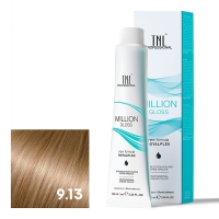 TNL, Крем-краска для волос Million Gloss оттенок 9.13 Очень светлый блонд бежевый, 100 мл
